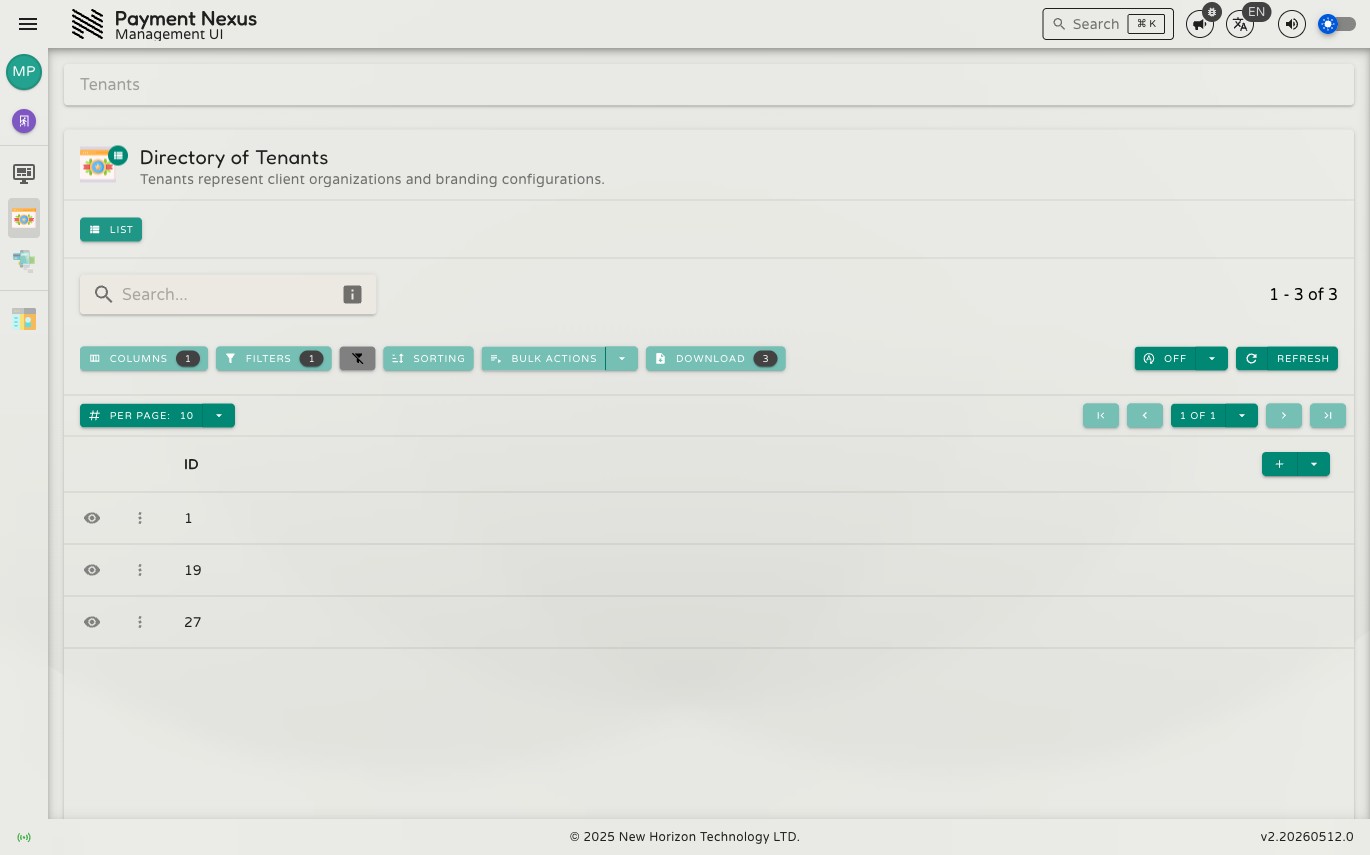 Column header sort panel showing ascending, descending, and clear sort options